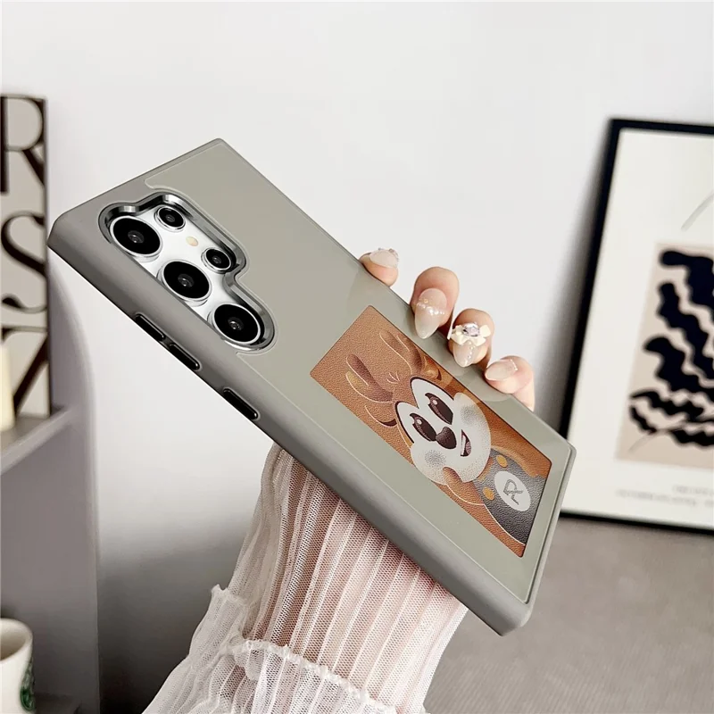 For Samsung Galaxy S25 Ultra E Ink Phone Cover 4-Color Display Pattern Customized Case - Grey