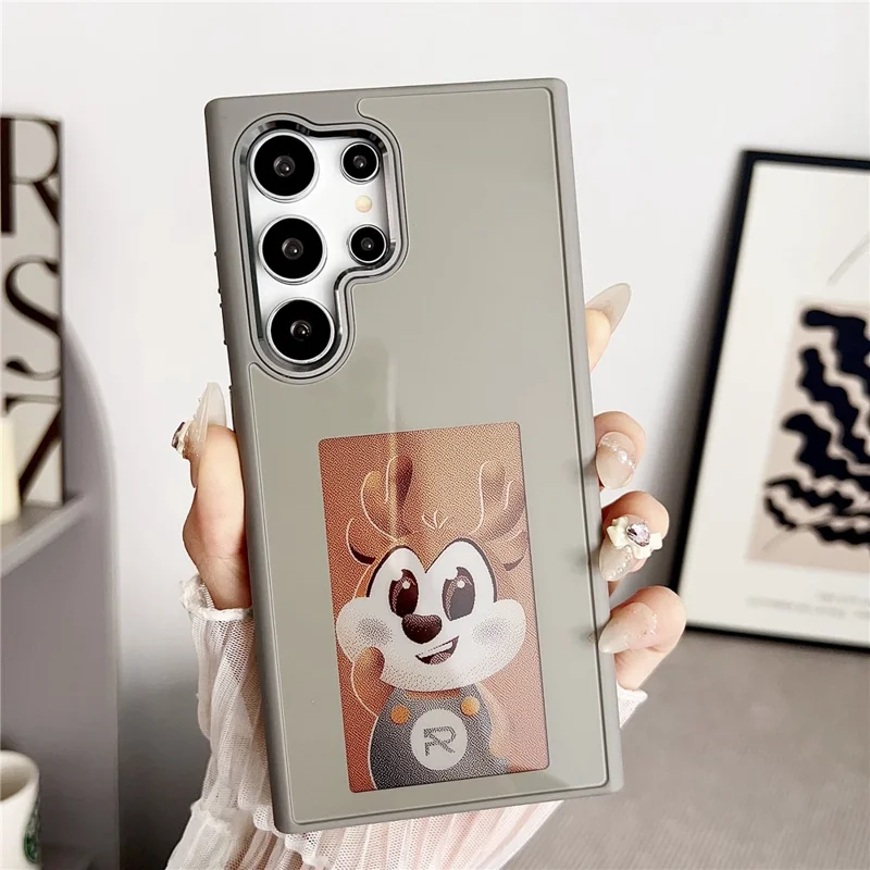 For Samsung Galaxy S25 Ultra E Ink Phone Cover 4-Color Display Pattern Customized Case - Grey