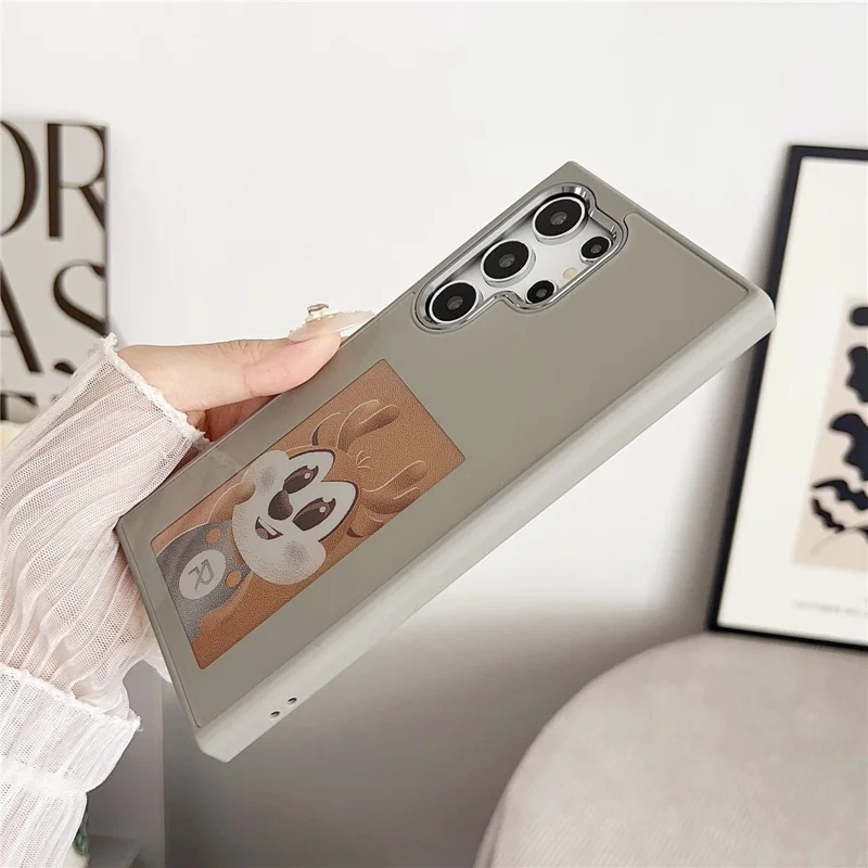 For Samsung Galaxy S25 Ultra E Ink Phone Cover 4-Color Display Pattern Customized Case - Grey