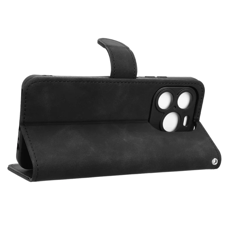 Pour Oukitel C65 Pro / C65 Étui en Cuir Effet Peau Antichoc Portefeuille Housse de Téléphone Rabattable - Noir