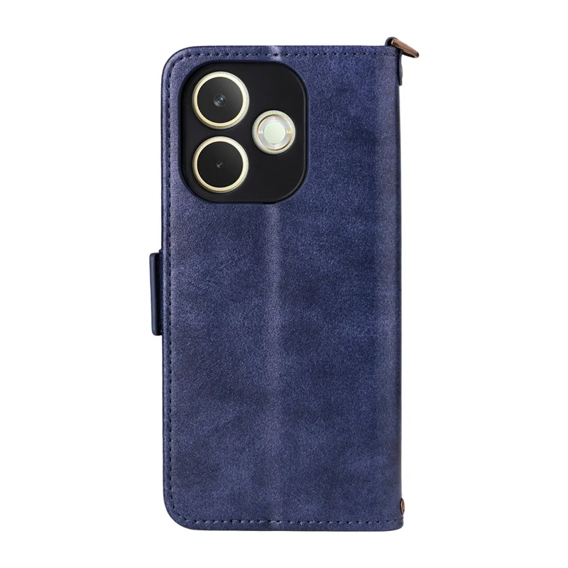 Per Oppo A5 Pro 5G (Globale) / A5 Pro 4G (Globale) Cover in Pelle con Chiusura Magnetica Portafoglio Supporto Telefono con Cinturino Trasversale - Blu