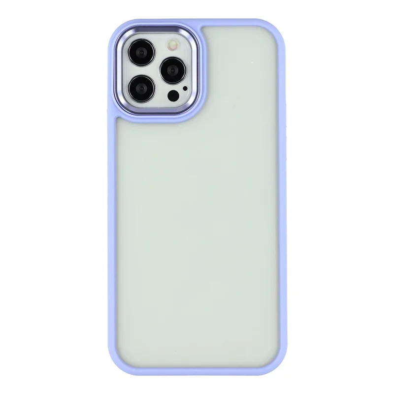 For iPhone 12 / 12 Pro Case Anti-Drop TPU + PC Clear Phone Back Cover - Light Purple
