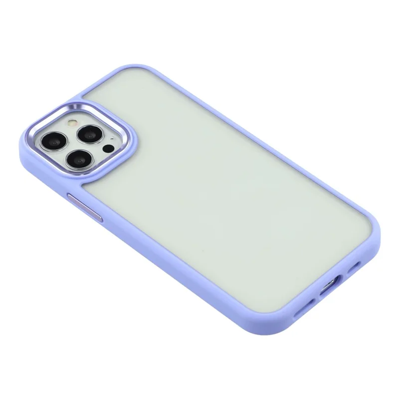 For iPhone 12 / 12 Pro Case Anti-Drop TPU + PC Clear Phone Back Cover - Light Purple