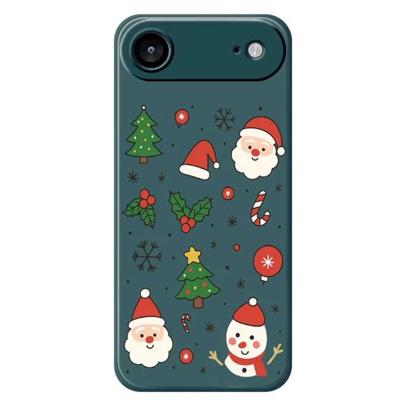 For iPhone Air Case Christmas Theme Pattern Printing Straight Edge TPU Phone Back Cover - Green