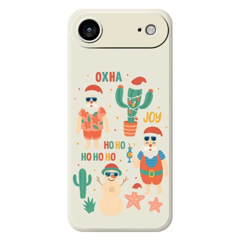 Для iPhone 17 Air Case Fun Playing Pattern Printing Straight Edge TPU Phone Back Cover - Бежевый