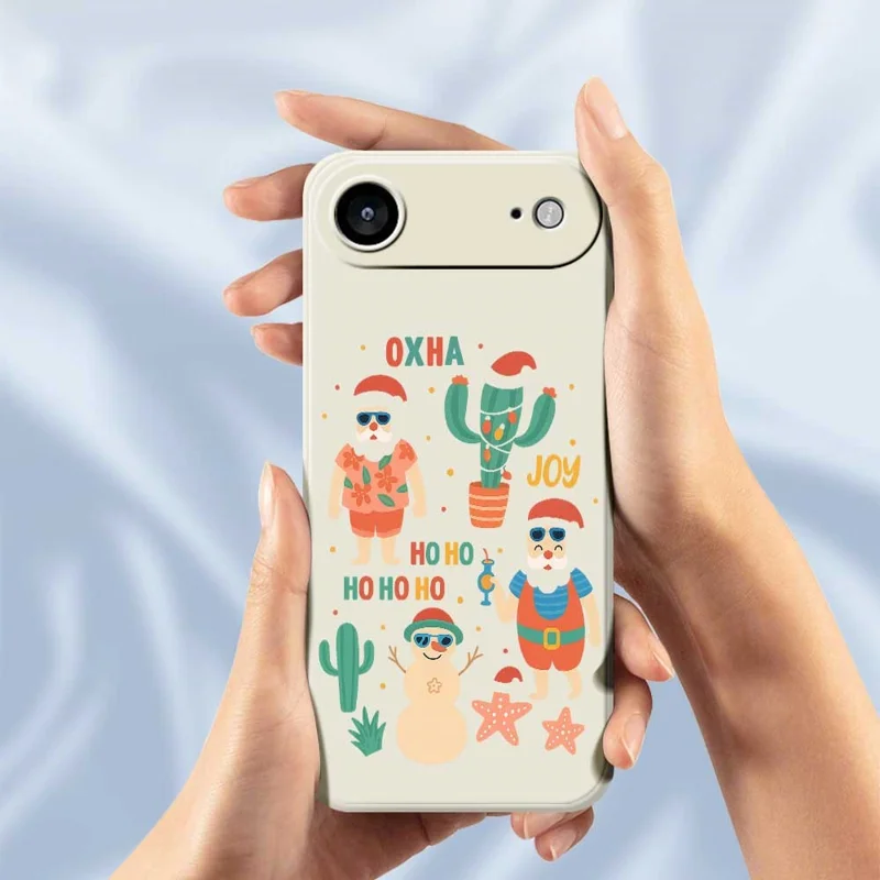 Для iPhone 17 Air Case Fun Playing Pattern Printing Straight Edge TPU Phone Back Cover - Бежевый