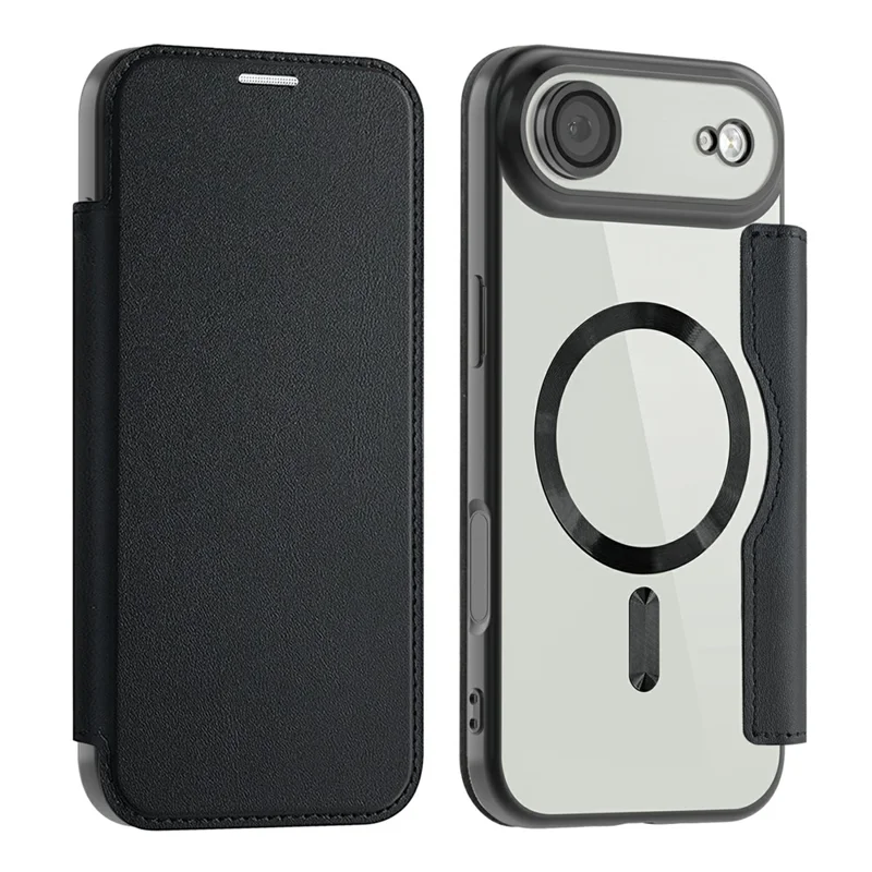 Cover per iPhone 17 Air Compatibile con MagSafe, Custodia in Pelle con Blocco RFID - Nero