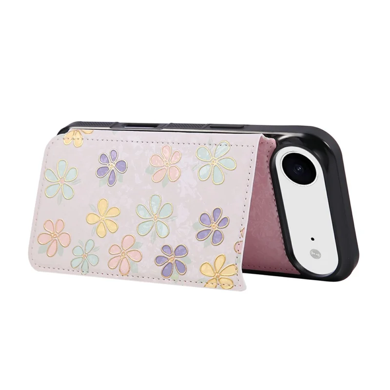 Für iPhone 17 Air Hülle Blumen Leder TPU RFID-blockierende Handyhülle mit Kartenfächern - Blumen