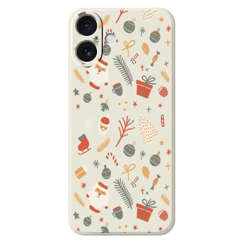 Étui pour iPhone 17 Motif de cadeaux de bonbons Impression à bord droit Housse de téléphone TPU - Beige
