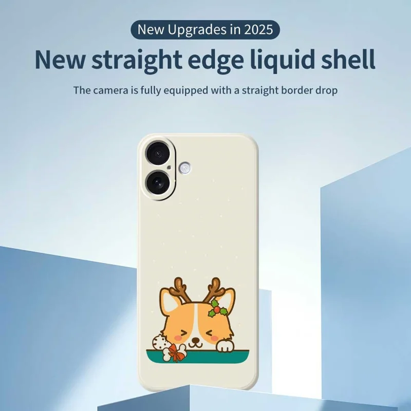 Handyhülle für iPhone 17 mit süßem Hirsch-Muster, TPU Rückseite - Beige