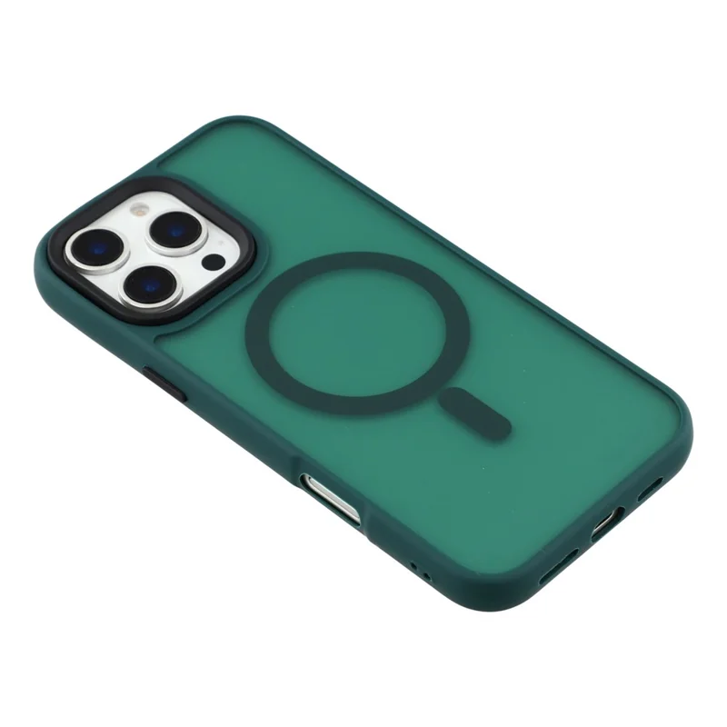 Étui pour iPhone 16 Pro Max compatible avec MagSafe Revêtement en PC + TPU - Vert