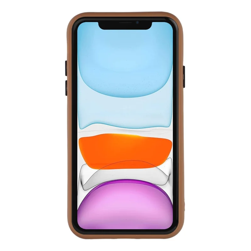 Cover per iPhone 11 Compatibile con MagSafe in PC + TPU con Finitura Soft-Touch - Marrone