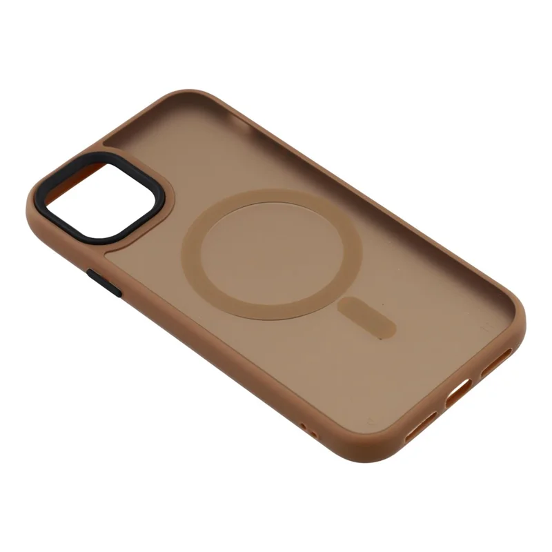 Cover per iPhone 11 Compatibile con MagSafe in PC + TPU con Finitura Soft-Touch - Marrone