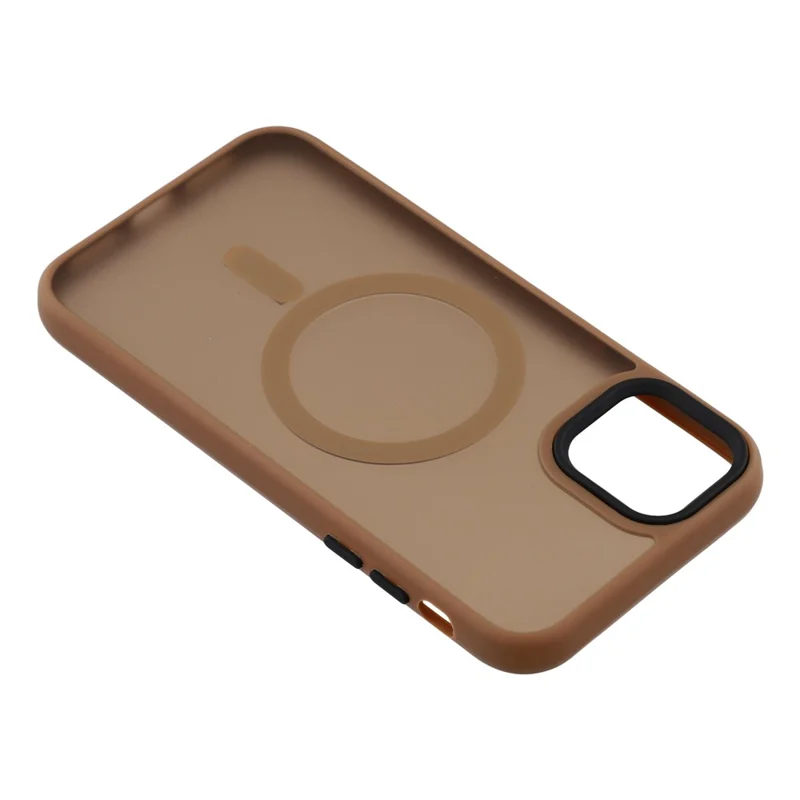 Cover per iPhone 11 Compatibile con MagSafe in PC + TPU con Finitura Soft-Touch - Marrone