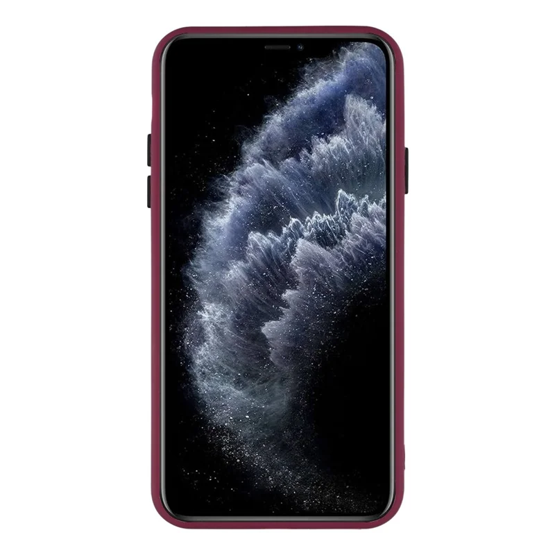 For iPhone 11 Pro Max Case Compatible with MagSafe Skin-Touch PC + TPU Phone Cover - Wine Red