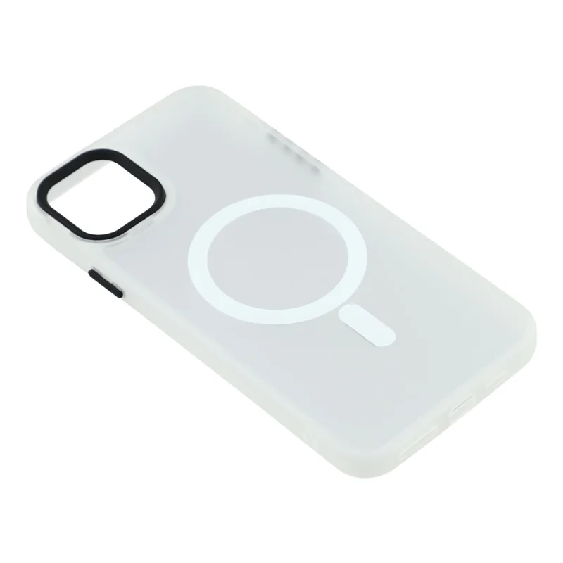 Cover per iPhone 11 Pro Max Compatibile con MagSafe, Custodia in PC + TPU Effetto Skin-Touch - Bianco Trasparente