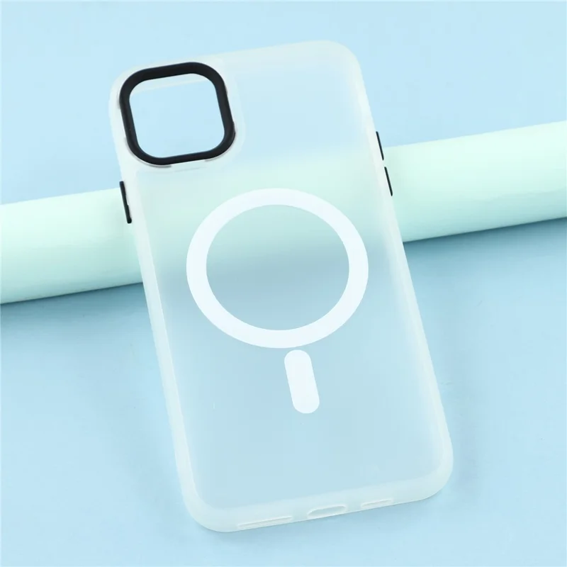 Cover per iPhone 11 Pro Max Compatibile con MagSafe, Custodia in PC + TPU Effetto Skin-Touch - Bianco Trasparente