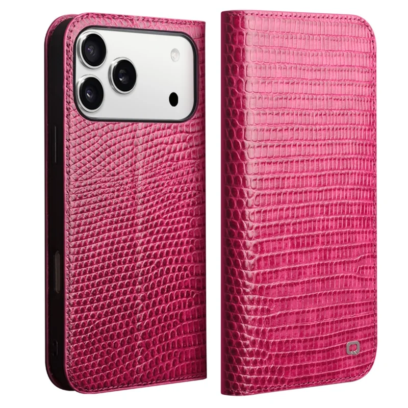 QIALINO Per iPhone 17 Pro Custodia Portafoglio in Pelle di Mucca Effetto Coccodrillo Antiurto