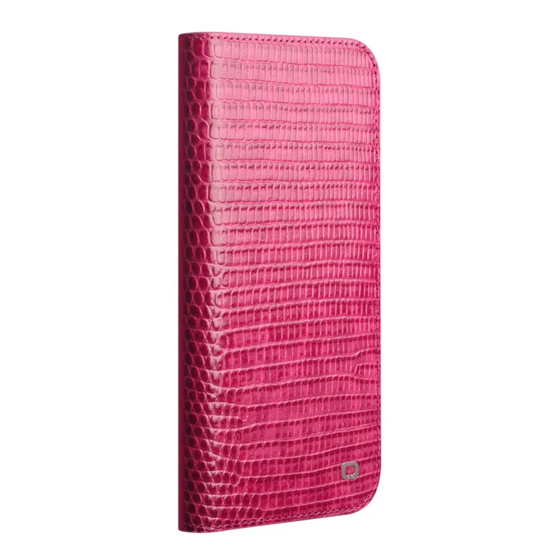 QIALINO For iPhone 17 Wallet Case Crocodile Texture Genuine Cow Leather Anti-Drop Phone Cover