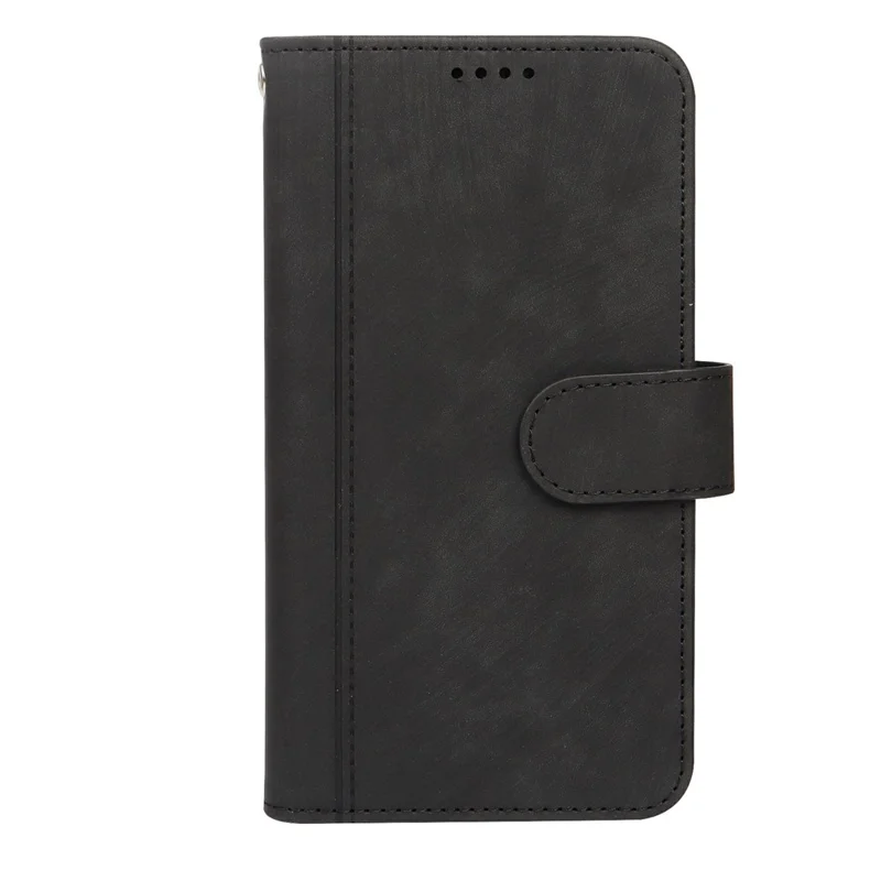 For Xiaomi 13T Leather Case Line Pattern Wallet Phone Cover with 9 Card Slots - Black