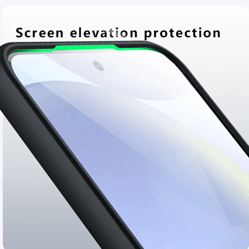 Capa para Samsung Galaxy S25 Skin-Touch TPU + PC Capa de Celular Fosca, Preto Transparente