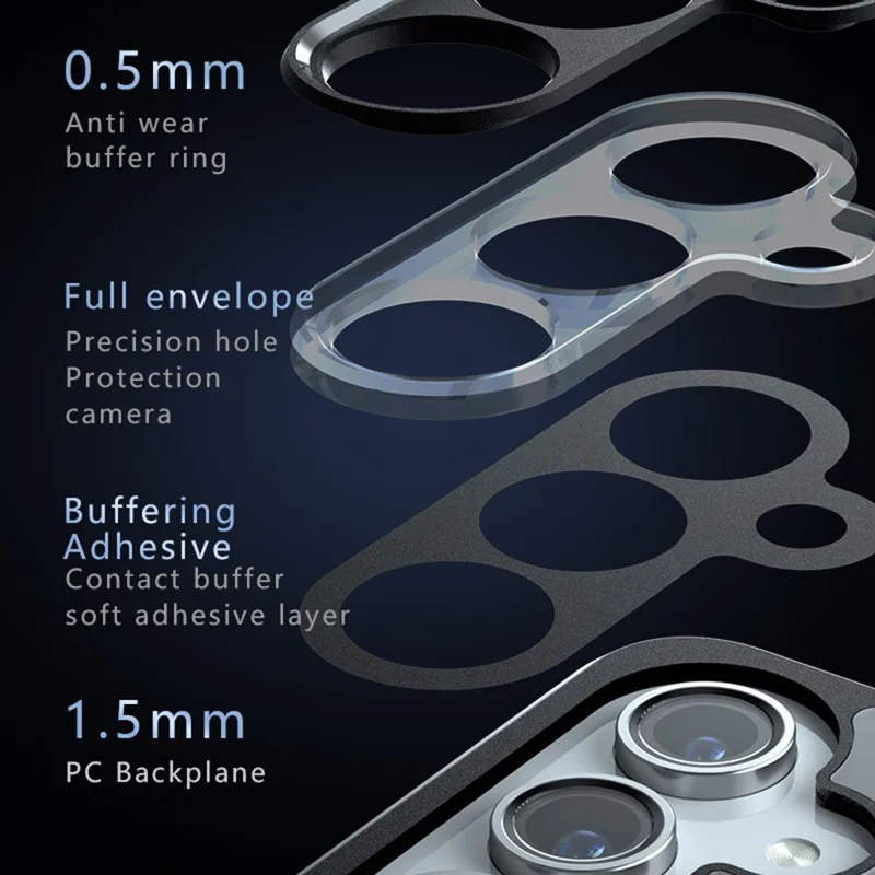 Cover per Samsung Galaxy S25+ Custodia in TPU con Effetto Skin-Touch + PC Guscio Opaco per Cellulare, Nero Trasparente
