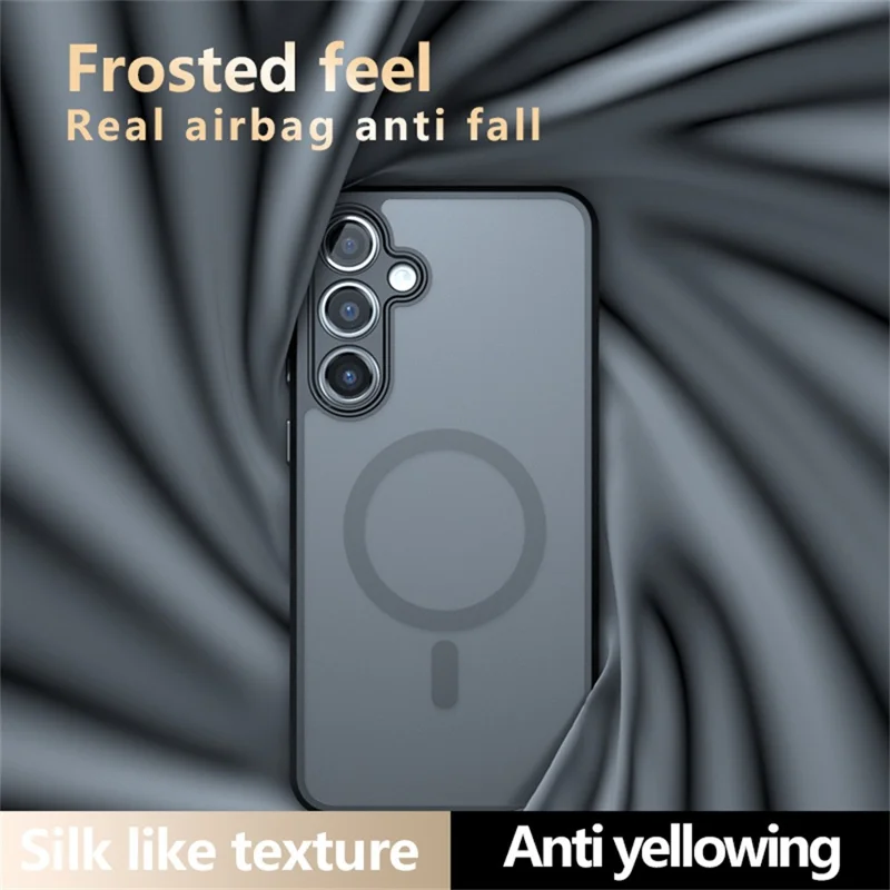 Cover per Samsung Galaxy S25 Compatibile con MagSafe, in TPU + PC con Finitura Opaca e Effetto Soft-Touch