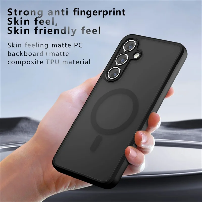 Capa para Samsung Galaxy S24 Compatível com MagSafe TPU + PC Acabamento Fosco Toque de Pele Capa de Telefone