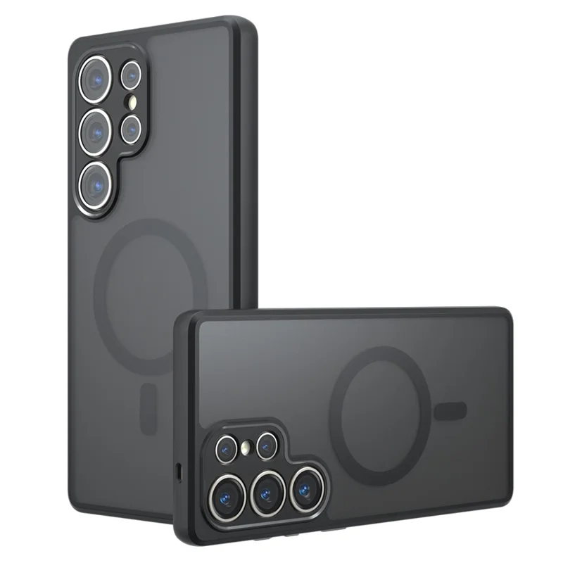 Capa para Samsung Galaxy S22 Ultra 5G Compatível com MagSafe TPU + PC Acabamento Fosco Toque de Pele Proteção de Celular