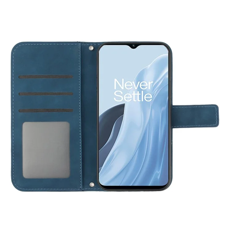 Для OnePlus Nord N300 5G HT04 Подсолнечный Отпечаток PU - Jet Blue