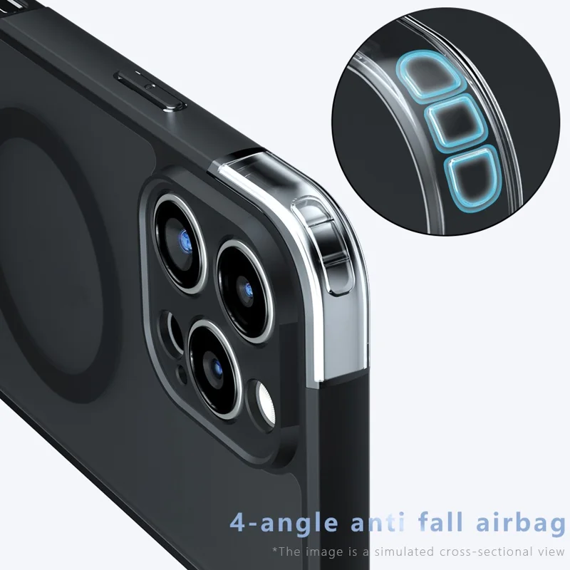 Für iPhone 16 Pro Hülle Kompatibel mit MagSafe TPU + PC Matte Skin Touch Handyhülle