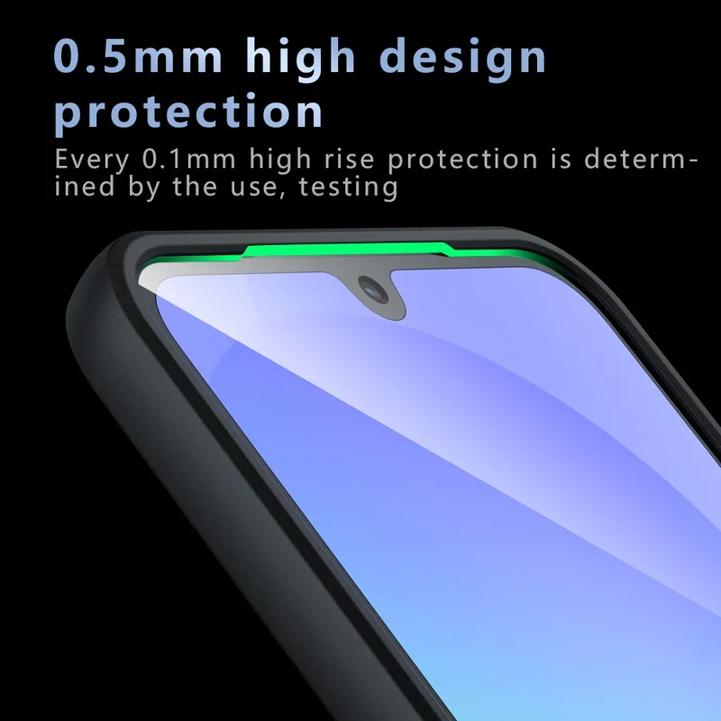 Für Samsung Galaxy A54 5G Hülle Skin-Touch TPU + PC Matte Handyhülle, Transparent Schwarz
