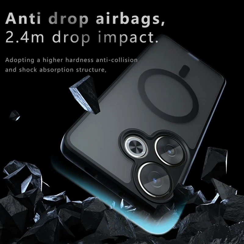 Cover per Xiaomi Poco F6 5G / Turbo 3 5G con Custodia Magnetica e Finitura Opaca al Tocco