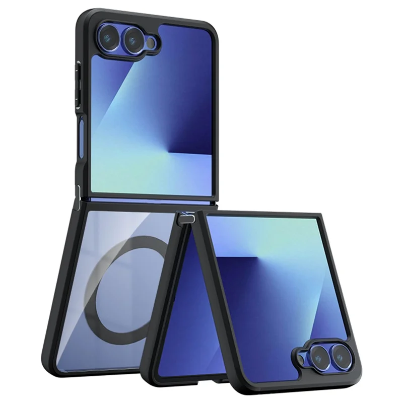 Cover per Samsung Galaxy Z Flip7 5G Compatibile con MagSafe, Cover Trasparente in TPU + PC Antiurto per Smartphone