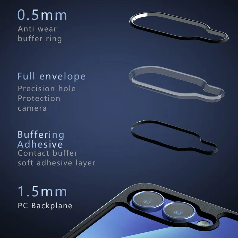 Cover per Samsung Galaxy Z Flip7 5G Compatibile con MagSafe, Cover Trasparente in TPU + PC Antiurto per Smartphone