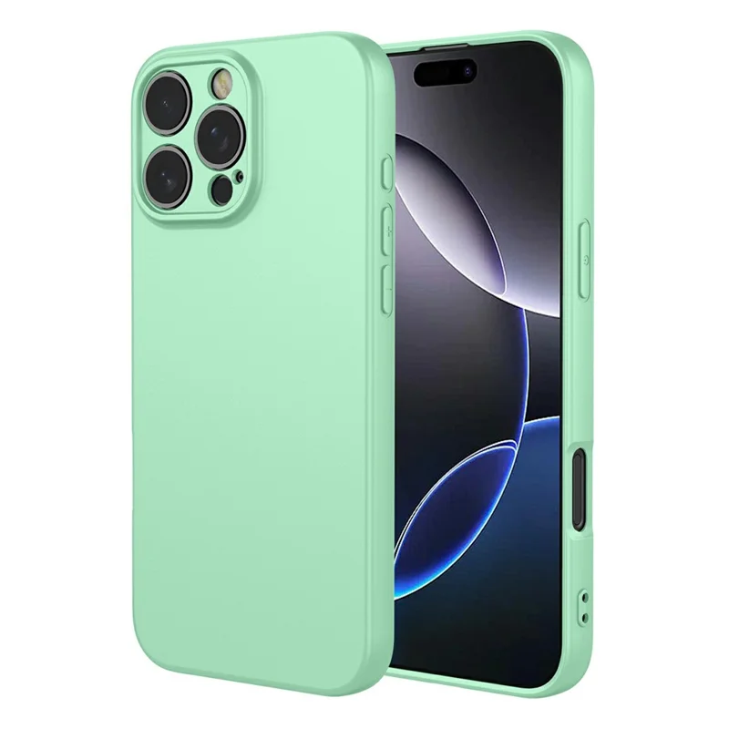 For iPhone 16 Pro Max Case Soft TPU Shockproof Protective Phone Cover - Matcha Green