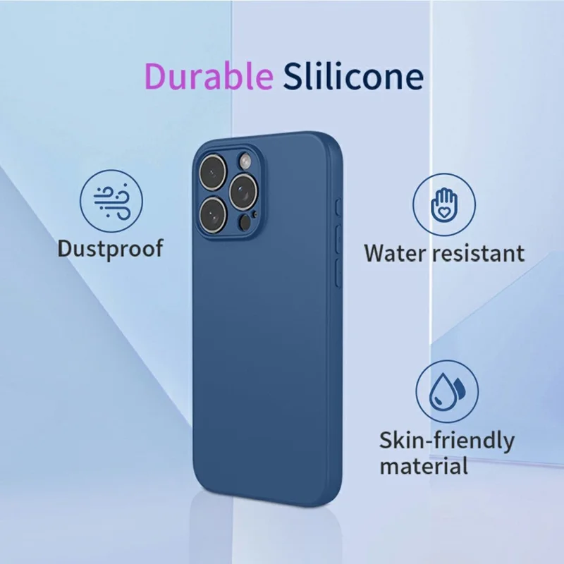 For iPhone 15 Pro Case Soft TPU Shockproof Protective Phone Cover - Blue