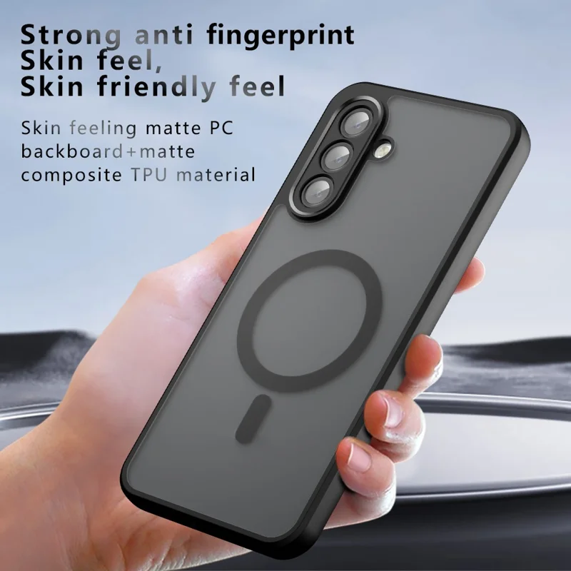 Cover per Samsung Galaxy A17 5G Compatibile con MagSafe, Custodia in TPU + PC Opaca con Effetto Soft-Touch
