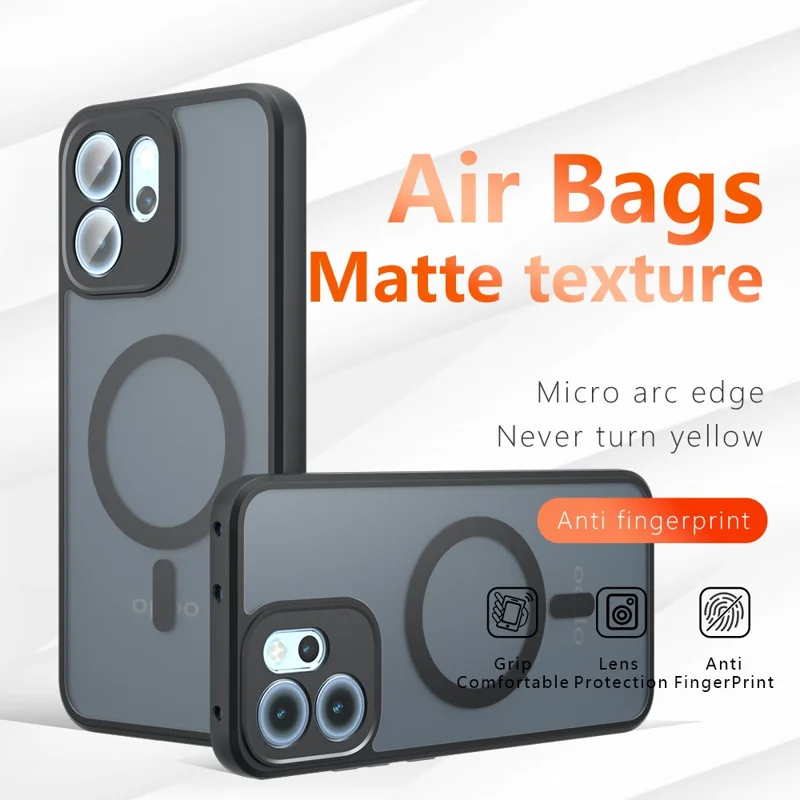For Oppo Reno14 F 5G Case Compatible with MagSafe TPU + PC Matte Skin Touch Phone Cover