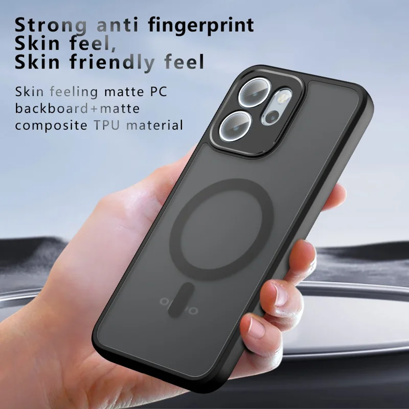 For Oppo Reno14 F 5G Case Compatible with MagSafe TPU + PC Matte Skin Touch Phone Cover