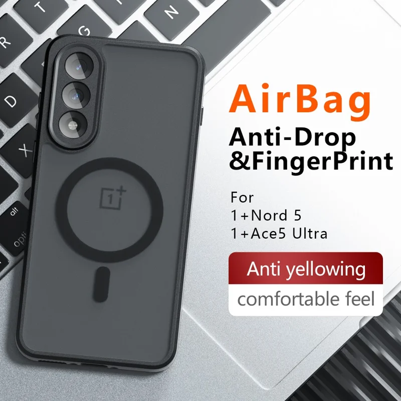Capa para OnePlus Ace 5 Ultra 5G / Nord 5 5G Compatível com MagSafe TPU + PC Fosca Toque de Pele Proteção de Celular