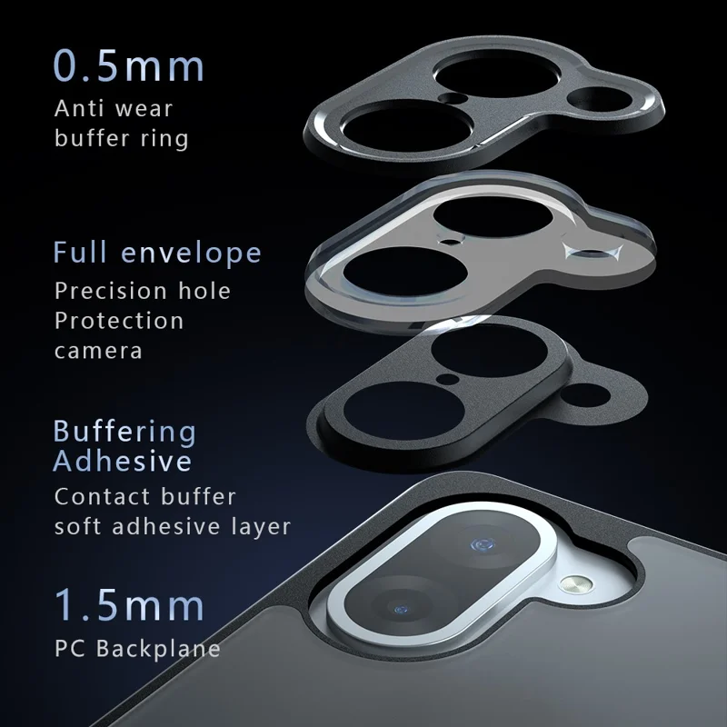 Für OnePlus Ace 5 Racing 5G / Nord CE5 5G Hülle Skin-Touch TPU + PC Matte Handyhülle, Transparent Schwarz