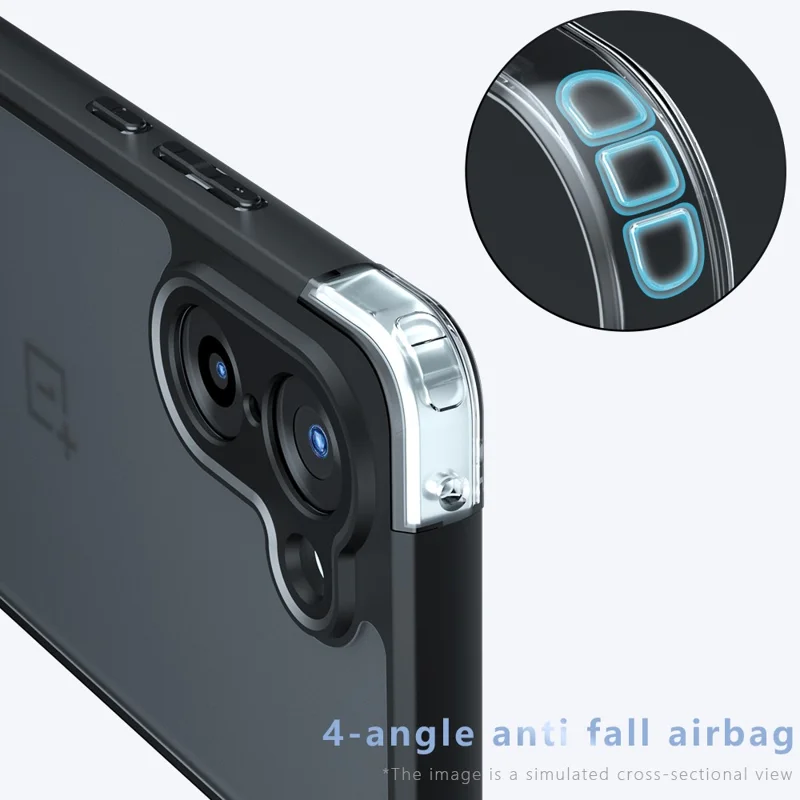 Für OnePlus Ace 5 Racing 5G / Nord CE5 5G Hülle Skin-Touch TPU + PC Matte Handyhülle, Transparent Schwarz