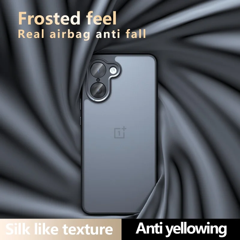 Für OnePlus Ace 5 Racing 5G / Nord CE5 5G Hülle Skin-Touch TPU + PC Matte Handyhülle, Transparent Schwarz