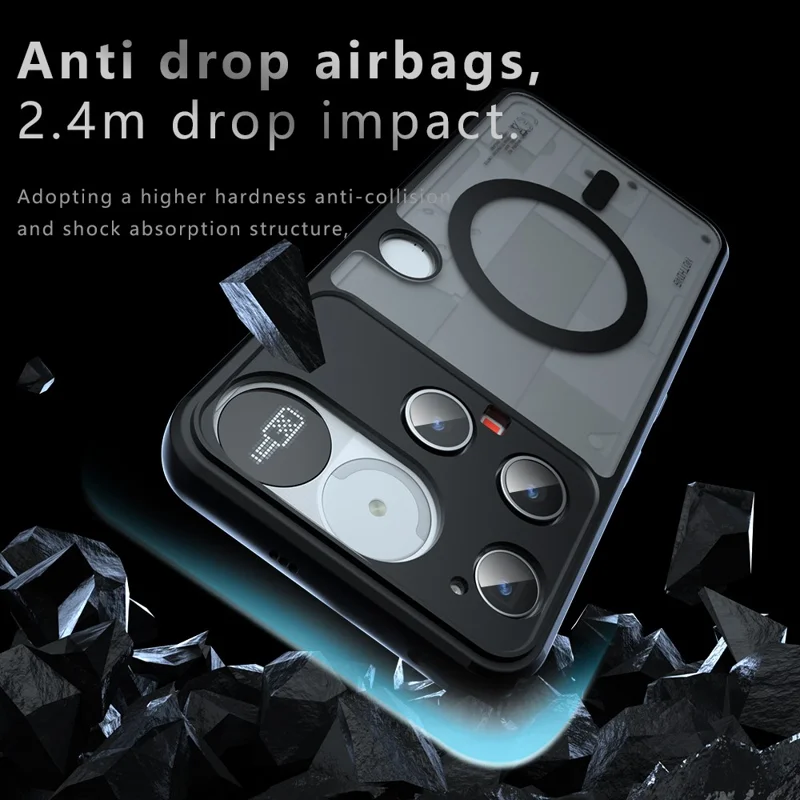 Cover per Nothing Phone (3) 5G Compatibile con MagSafe, Cover per Telefono in TPU + PC Opaco con Effetto Soft-Touch
