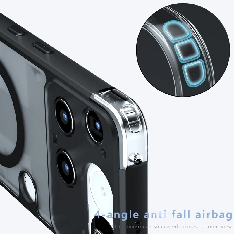 Cover per Nothing Phone (3) 5G Compatibile con MagSafe, Cover per Telefono in TPU + PC Opaco con Effetto Soft-Touch