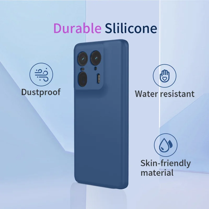 Für Motorola Edge 50 Ultra 5G / Moto X50 Ultra 5G Hülle Weiches TPU Stoßfeste Schutzhülle Handyhülle - Schwarz - Blau