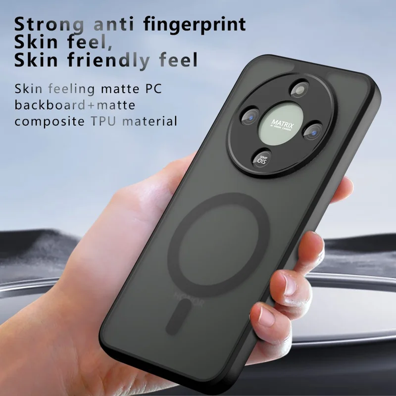 Étui For Honor X70 5G Compatible avec MagSafe TPU + PC Finition Mate au Toucher Doux pour Téléphone