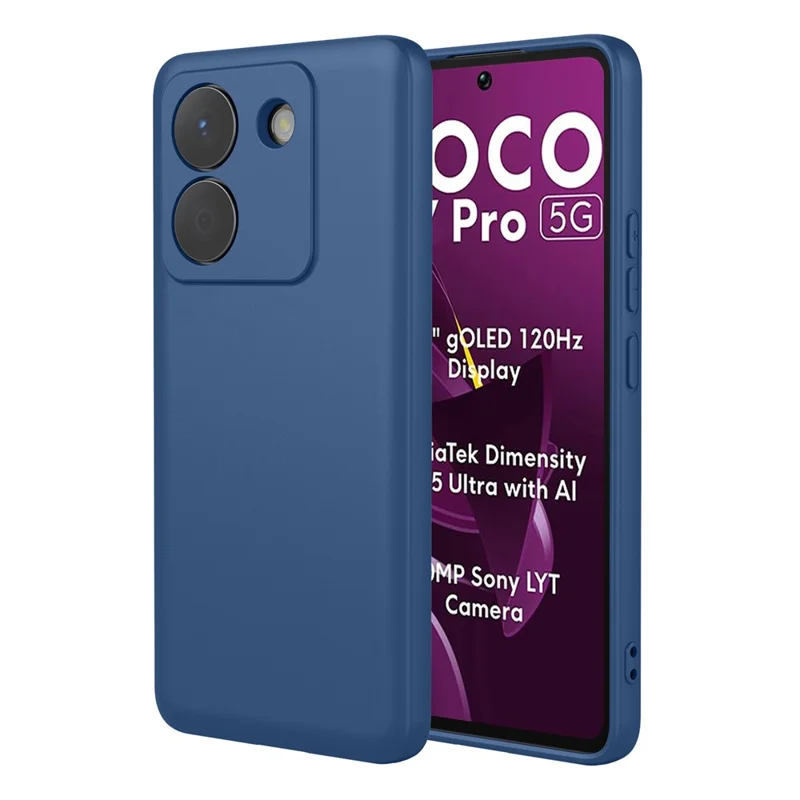 Für Xiaomi Poco M7 Pro 5G Hülle Weiches TPU Stoßfeste Schutzhülle für Smartphone - Blau