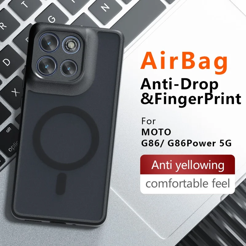 Für Motorola Moto G86 5G / G86 Power 5G Hülle, kompatibel mit MagSafe, TPU + PC Matte Soft-Touch Handyhülle